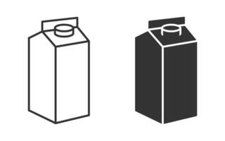 Milk package icon. Vector illustration.