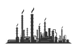 Factory silhouette isolated on a white background. vector