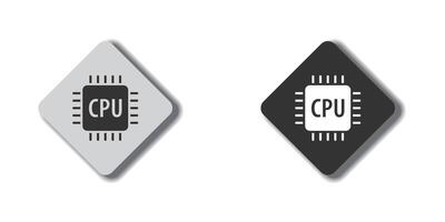 Processor icon. CPU icon. Flat vector illustration.