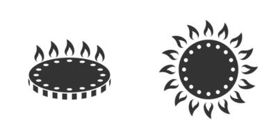 Burner icon. Gas burner. Vector illustration.