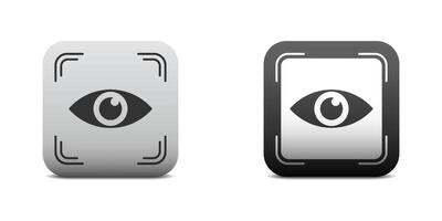 Eye scan icon set. Vector illustration.