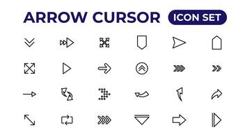 Arrow icon. Arrow vector collection. Arrow. Cursor.