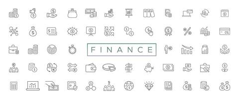 Vector business and finance editable stroke line icon set with money, bank, check, law, auction, exchance, payment, wallet, deposit, piggy, calculator, web and more isolated outline thin symbol