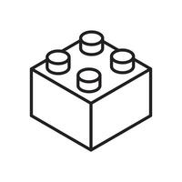 Brick block icon. Vector illustration.