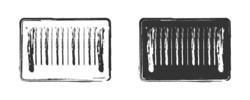 Hand drawn barcode icon. Vector illustration.