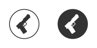 Gun icon. Sinple design. Vector illustration.