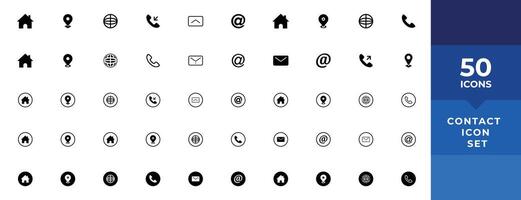 Web icon set. Business card contact information icon. Contact us icon set vector