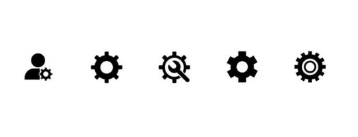 Setup and Settings Icons Set. Collection of simple linear web icons such Installation, Settings, Options, Download, Update, Gears and others and others. Editable vector stroke.