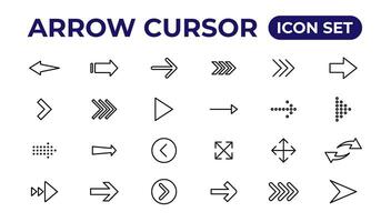 Arrow icon. Arrow vector collection. Arrow. Cursor.