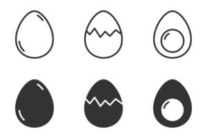 pollo huevo icono. vector ilustración.