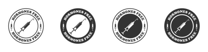 Hormones free icon set. Vector illustration.