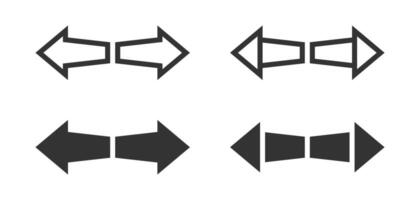 Left and right arrow icon. Vector illustration.