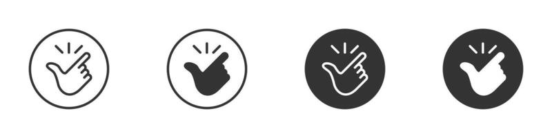 Easy icon, finger snapping sign. Vector illustration.