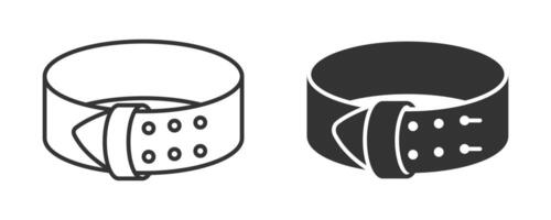 Powerlifting belt icon. Vector illustration.