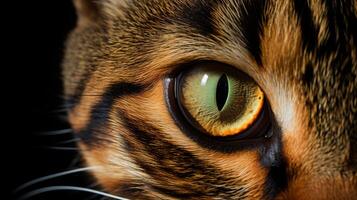 AI generated Close-up high-resolution photo of a cats eye in detailed macro shot showing stunning eye detail