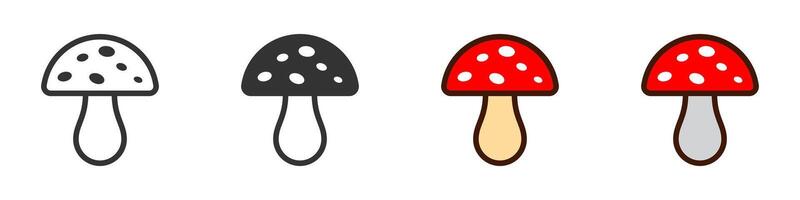 Fly agaric icon. Vector illustration.