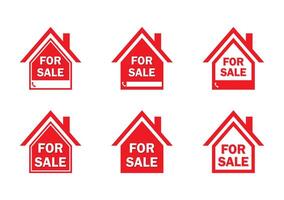 Home for sale sign set. Vector illustration.