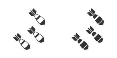 Air bomb icon. Bombing symbol. Vector illustration.