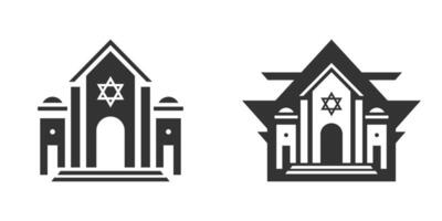 Synagogue icon isolated on a white background. vector