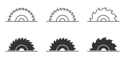 Circular blades icon set. Vector illustration.