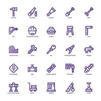 Contractor Tool icon pack for your website, mobile, presentation, and logo design. Contractor Tool icon basic line gradient design. Vector graphics illustration and editable stroke.