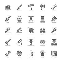 Contractor Tool icon pack for your website, mobile, presentation, and logo design. Contractor Tool icon glyph design. Vector graphics illustration and editable stroke.