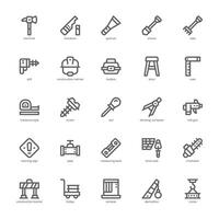 Contractor Tool icon pack for your website, mobile, presentation, and logo design. Contractor Tool icon outline design. Vector graphics illustration and editable stroke.