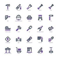 Contractor Tool icon pack for your website, mobile, presentation, and logo design. Contractor Tool icon dual tone design. Vector graphics illustration and editable stroke.