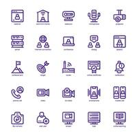 Webinar icon pack for your website, mobile, presentation, and logo design. Webinar icon basic line gradient design. Vector graphics illustration and editable stroke.