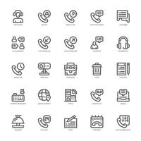 Call Center icon pack for your website, mobile, presentation, and logo design. Call Center icon outline design. Vector graphics illustration and editable stroke.