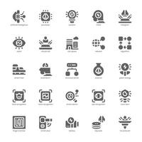 Artificial Intelligence icon pack for your website, mobile, presentation, and logo design. Artificial Intelligence icon glyph design. Vector graphics illustration and editable stroke.
