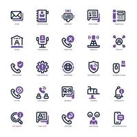 Call Center icon pack for your website, mobile, presentation, and logo design. Call Center icon dual tone design. Vector graphics illustration and editable stroke.