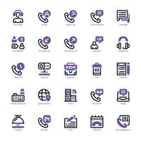 Call Center icon pack for your website, mobile, presentation, and logo design. Call Center icon dual tone design. Vector graphics illustration and editable stroke.