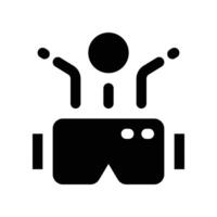 vr glasses icon. vector glyph icon for your website, mobile, presentation, and logo design.