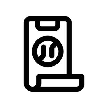 foldable phone icon. vector line icon for your website, mobile, presentation, and logo design.