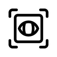 eye recognition icon. vector line icon for your website, mobile, presentation, and logo design.
