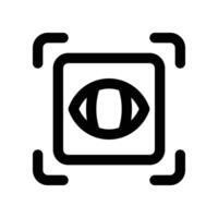 eye recognition icon. vector line icon for your website, mobile, presentation, and logo design.