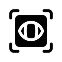 eye recognition icon. vector glyph icon for your website, mobile, presentation, and logo design.