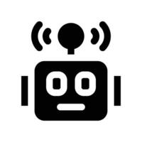 robot icon. vector glyph icon for your website, mobile, presentation, and logo design.