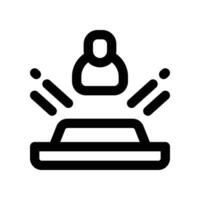 virtual call icon. vector line icon for your website, mobile, presentation, and logo design.