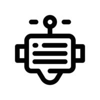 chat bot icon. vector line icon for your website, mobile, presentation, and logo design.