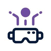 vr glasses icon. vector dual tone icon for your website, mobile, presentation, and logo design.