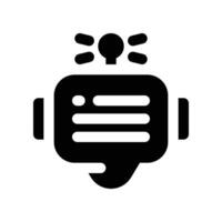 chat bot icon. vector glyph icon for your website, mobile, presentation, and logo design.