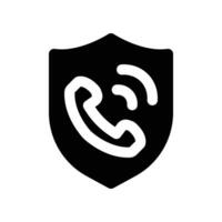 protection call icon. vector glyph icon for your website, mobile, presentation, and logo design.