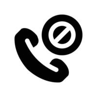 no call icon. vector glyph icon for your website, mobile, presentation, and logo design.