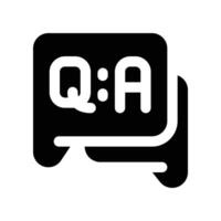 question icon. vector glyph icon for your website, mobile, presentation, and logo design.