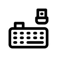 wireless keyboard icon. vector line icon for your website, mobile, presentation, and logo design.