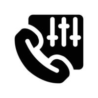 call configuration icon. vector glyph icon for your website, mobile, presentation, and logo design.