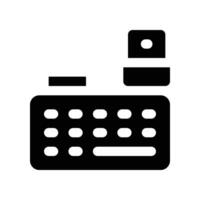 wireless keyboard icon. vector glyph icon for your website, mobile, presentation, and logo design.