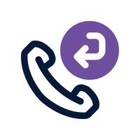 call back icon. vector dual tone icon for your website, mobile, presentation, and logo design.